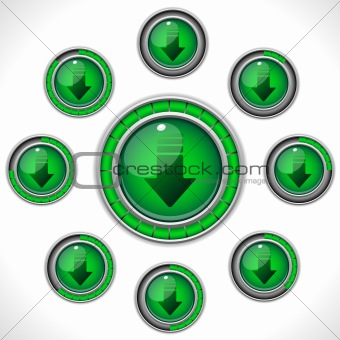 Download Shiny Green Button with Bars