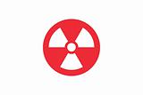 Radiation sign on Japan flag