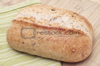 Loaf of Crusty Whole Wheat Bread