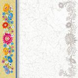abstract grunge white background with color flowers
