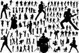 Music vector silhouettes