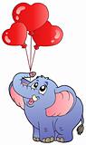 Circus elephant with balloons 2
