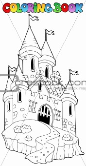 Coloring book with castle 1