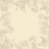 Vector floral background, frame from flowers 