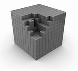 gray cube
