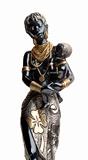 statuette African woman with a baby