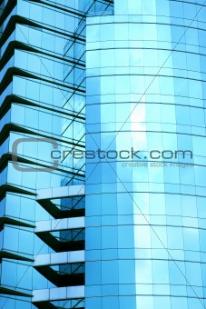 Modern building with reflections 
