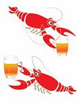Crayfish. Vector illustration.