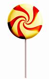 Lollipop candy red and yellow