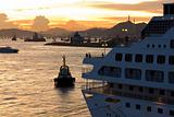 Photo of Cruise Ship at sunset 