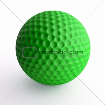 Green golf ball