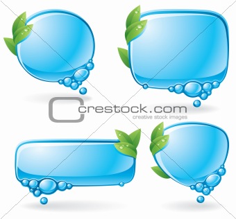 Eco speech bubble set