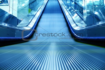 escalator of the subway station 