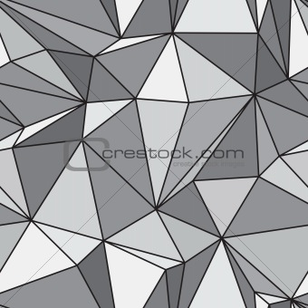 Seamless texture - gray polyhedra - vector