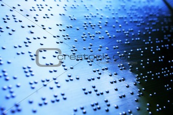 Plain Braille Page Macro with blue toned 