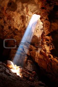 Nice sun ray in cave