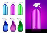 Colorful Spray bottles vector illustrations