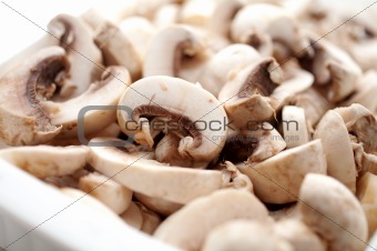 fresh sliced mushrooms