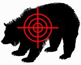 Grizzly bear crosshair