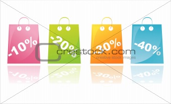 colorful shopping sale bags