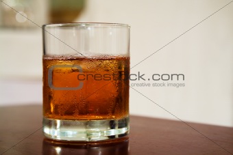 glass from whiskey