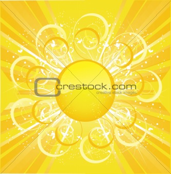 Stylized sun background 