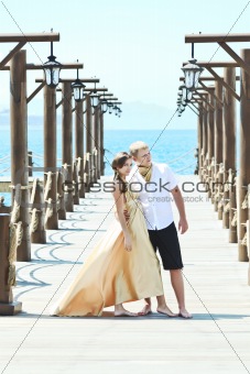 Couple on pier