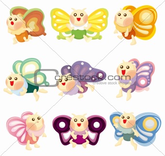 cartoon butterfly icon
