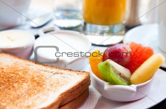 Breakfast with orange juice
