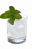 water with mint and ice