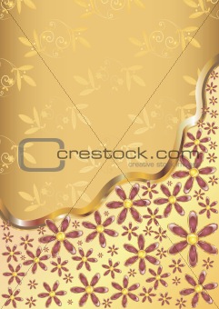 Gold flower background