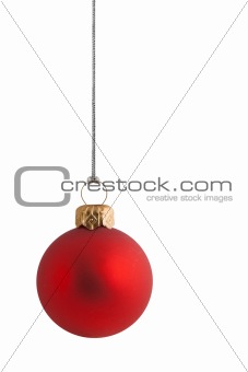 Plain Red Christmas Bauble