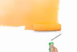 Painting - Home Improvement / Orange / isolated on white backgro