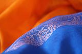 orange and blue silk