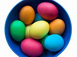plate with colored eggs