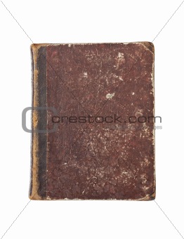 Old book cover isolated