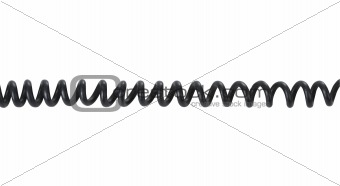 Telephone cord isolated on white with clipping path