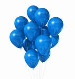 blue balloons isolated on white