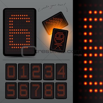 Digital LED Scoreboard Numbers