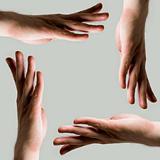 Group of human hands