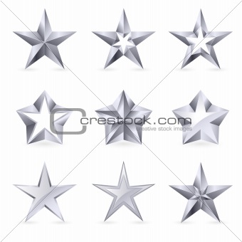 Different types and forms of silver stars