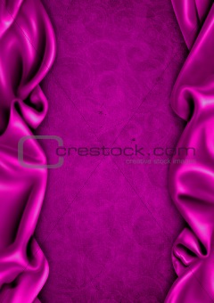 Purple satin fabric background