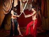 Beautiful Belly Dancers With Swords