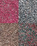 a set of the four different decorative crushed stones 