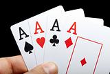 Holding four aces