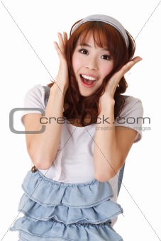 Excited young girl