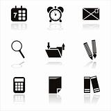black office tools icons