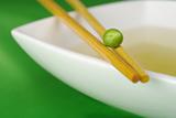 Chinese Diet: Vegetable Broth with One Pea