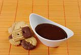 Butter Cookies with Chocolate Dip
