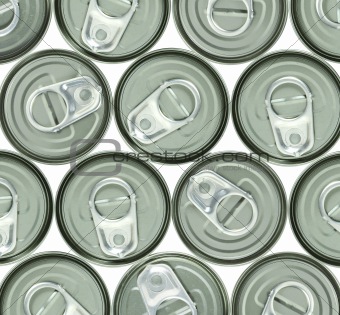 aluminum cans and ring pull for background